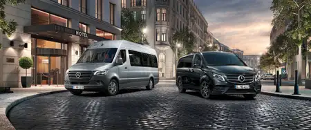 Personenbeförderung mit Transportern von Mercedes-Benz